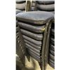 Image 4 : NAVY BLUE FABRIC UPHOLSTERED CHAIRS WITH DARK GRAY METAL FRAMING STACKING CHAIRS ~160PCS