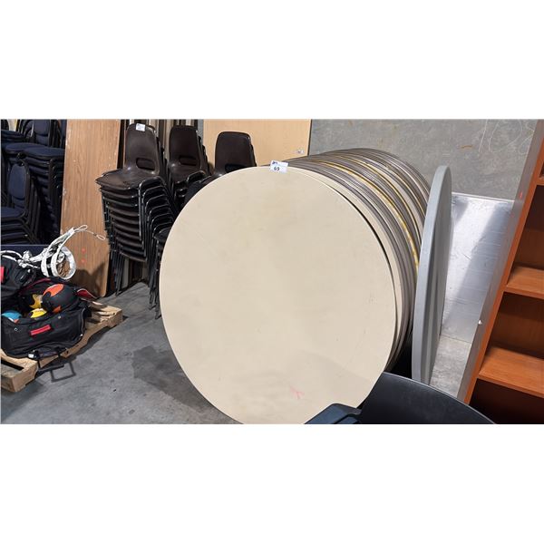 HIGH DENSITY POLYETHYLENE ROUND FOLDING EVENT TABLES 60" INCHES ~19PCS