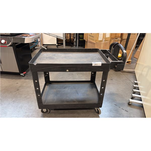 RUBBERMAID HEAVY DUTY TWO SHELF MOBILITY UTILITY SERVICE CART