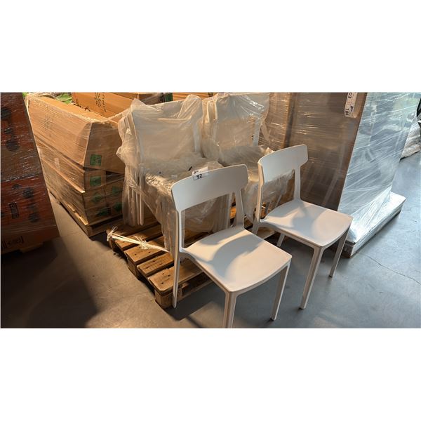 CHLOE COMMERCIAL GRADE INJECTION MOULDED INDOOR OUTDOOR STACKABLE CAFE SIDE CHAIR 10PCS