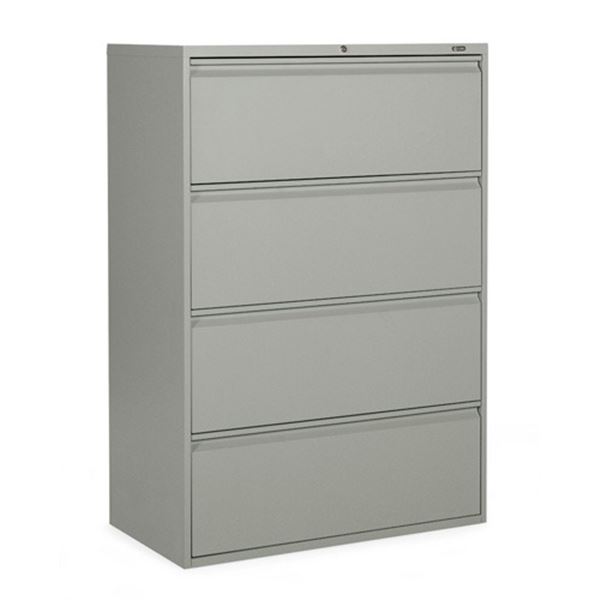 TITANIUM POWDER COATED METAL STORAGE UNIT WITH ANTI TILT SECURITY LOCKING 54"H X 36"W