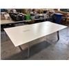 Image 2 : BOARDROOM CONFERENCE TABLE WHITE/GRAY BASE 4'X8' FEET