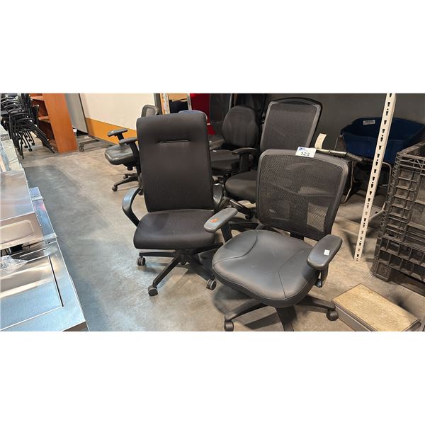 ASSORTED ERGONOMIC MESH AND FABRIC DESK CHAIRS ROLLING SWIVEL BASE ASSORTMENT