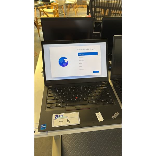 LENOVO THINKPAD T14 GEN 2 BLACK 14 INCH CORE I7 NOTEBOOK COMPUTER WIPED DRIVE NO CHARGER