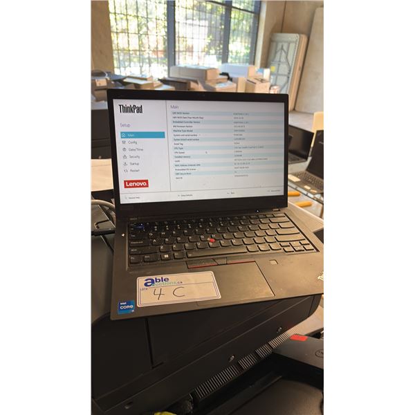 LENOVO THINKPAD T14 GEN 2 BLACK 14 INCH CORE I7 NOTEBOOK COMPUTER WIPED DRIVE NO CHARGER