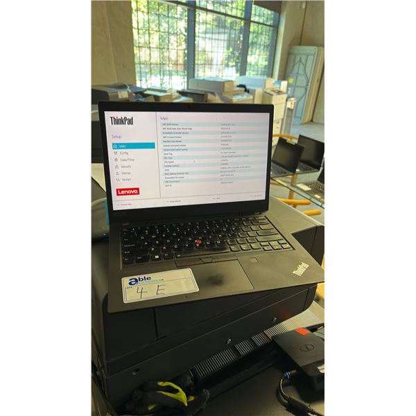LENOVO THINKPAD T14 GEN 2 BLACK 14 INCH CORE I7 NOTEBOOK COMPUTER WIPED DRIVE NO CHARGER