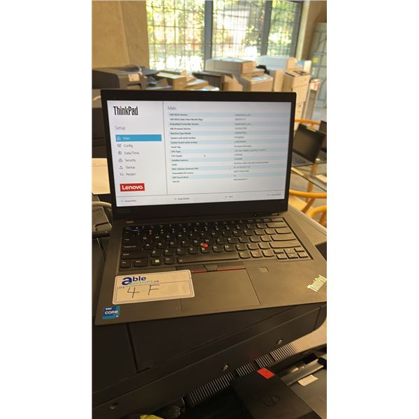 LENOVO THINKPAD T14 GEN 2 BLACK 14 INCH CORE I7 NOTEBOOK COMPUTER WIPED DRIVE NO CHARGER