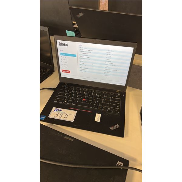 LENOVO THINKPAD L14 GEN 2 BLACK 14 INCH INTEL CORE I7 NOTEBOOK WIPED DRIVE NO CHARGER