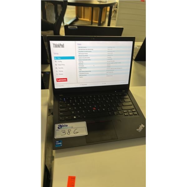 LENOVO THINKPAD L14 GEN 2 BLACK 14 INCH INTEL CORE I7 NOTEBOOK WIPED DRIVE NO CHARGER