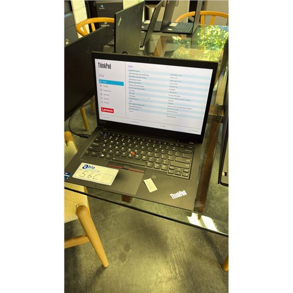LENOVO THINKPAD T14 GEN 2 BLACK 14 INCH I7 NOTEBOOK COMPUTER WIPED DRIVE NO CHARGER