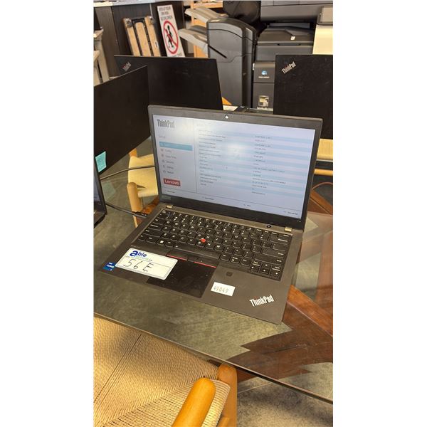 LENOVO THINKPAD T14 GEN 2 BLACK 14 INCH I7 NOTEBOOK COMPUTER WIPED DRIVE NO CHARGER