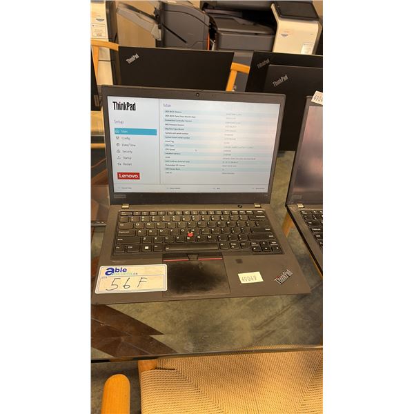 LENOVO THINKPAD T14 GEN 2 BLACK 14 INCH I7 NOTEBOOK COMPUTER WIPED DRIVE NO CHARGER