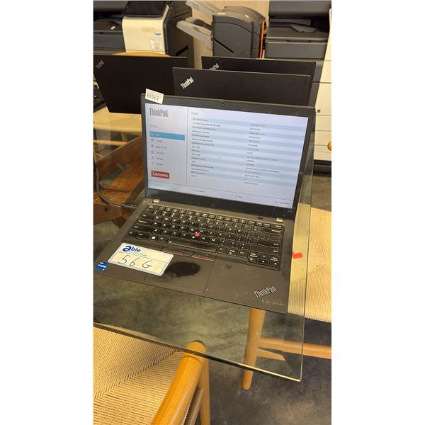 LENOVO THINKPAD T14 GEN 2 BLACK 14 INCH I7 NOTEBOOK COMPUTER WIPED DRIVE NO CHARGER