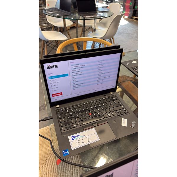 LENOVO THINKPAD T14 GEN 2 BLACK 14 INCH I7 NOTEBOOK COMPUTER WIPED DRIVE NO CHARGER