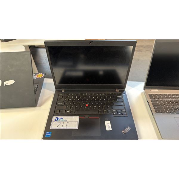 LENOVO THINKPAD L14 GEN 2 BLACK 14 INCH I7 NOTEBOOK COMPUTER WIPED DRIVE NO CHARGER