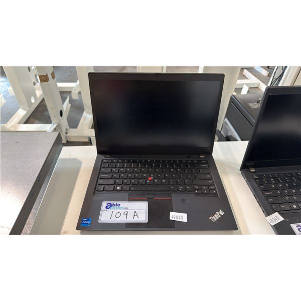 LENOVO THINKPAD T14 GEN 2 BLACK 14 INCH I7 NOTEBOOK COMPUTER WIPED DRIVE NO CHARGER