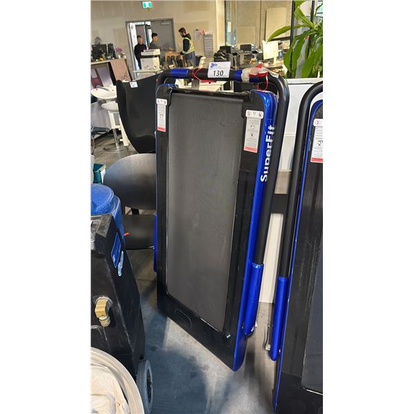 COSTWAY SUPERFIT BLUE 2-IN-1 FOLDABLE TREADMILL WALKING PAD