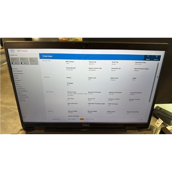 DELL LATITUDE 7420 INTEL CORE I5 14" IN LAPTOP COMPUTER WIPED DRIVE NO CHARGER