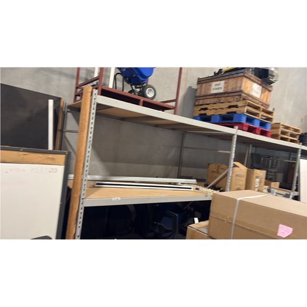 HEAVY DUTY 2 TIER COMMERCIAL PALLET RACKING 8'H X 8'W 8-BAY SYSTEM-LAST DAY PICKUP, REQUIRES DISMANT