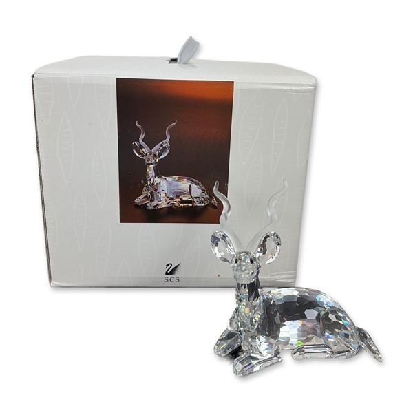 Swarovski Inspiration Africa Signed Crystal Kudu Figurine