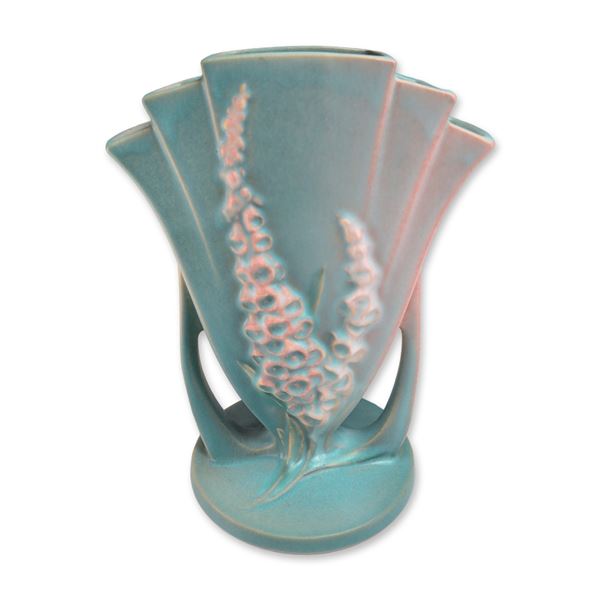 Roseville Pottery Foxglove Fan Vase