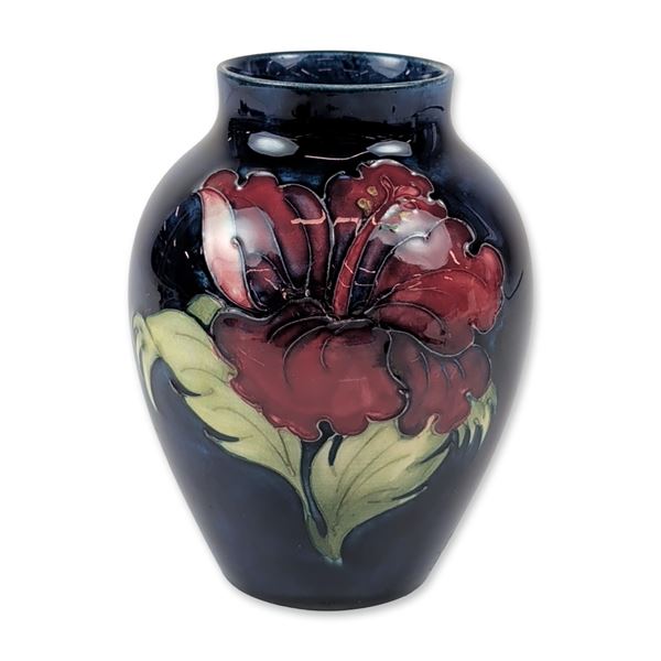 Moorcroft Walter Moorcroft Earthenware Hibiscus Vase