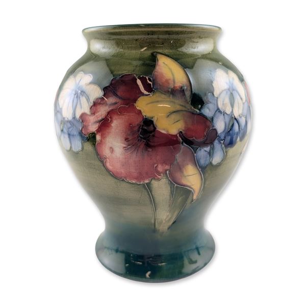 Walter Moorcroft Orchid Pattern Pottery Vase