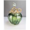 Image 2 : Steven Lundberg Signed Green Art Glass Pumpkin