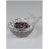 Image 3 : Swarovski Crystal Bird Bath Figurine w/ Colored Crystal Stone Accents