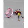 Image 4 : 2pc Swarovski LE Enamel and Crystal Pinocchio Figurine with Arribas Brothers Pink Base