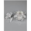 Image 4 : Two Swarovski Silver Crystal Waterlily Candle Holder and Orchid Figurine