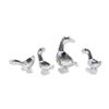 Image 1 : 4pc Swarovski Silver Crystal Goose and Goslings Collection