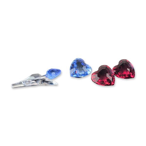 4pc Swarovski Crystal Hearts and Tulip Collection