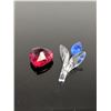 Image 3 : 5pc Swarovski Crystal Hearts and Tulip Figurine Collection