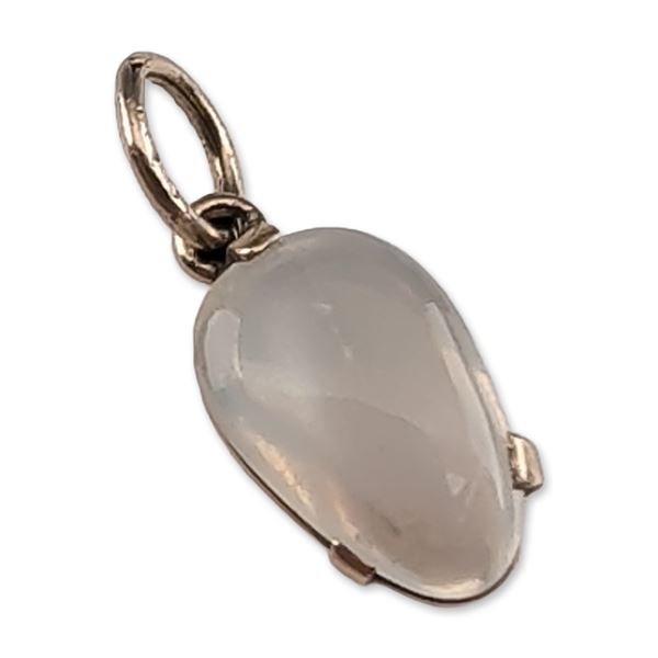 8K Gold and Pear-Shaped Moonstone Pendant Charm