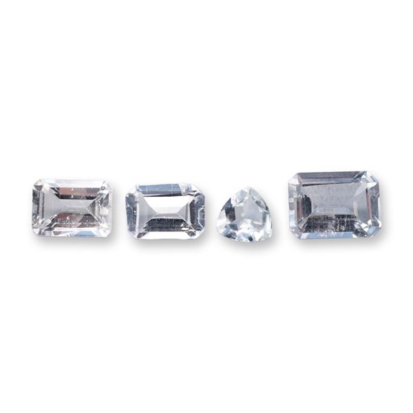 Group of Loose Aquamarine Gemstones