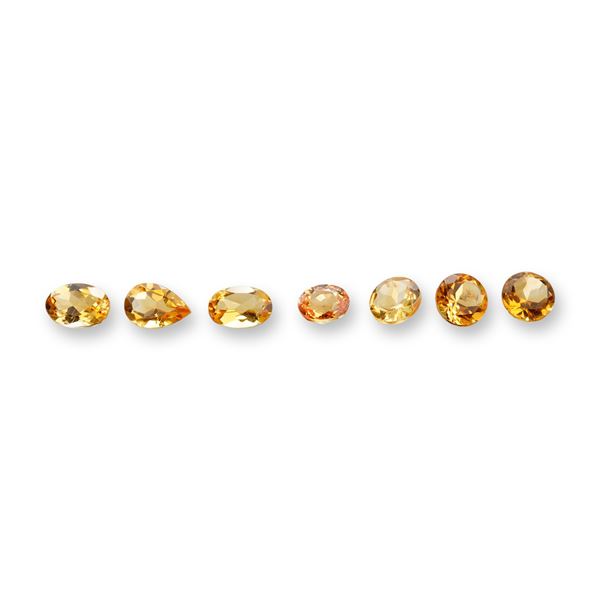 7pc Citrine Gemstones in Various Shapes