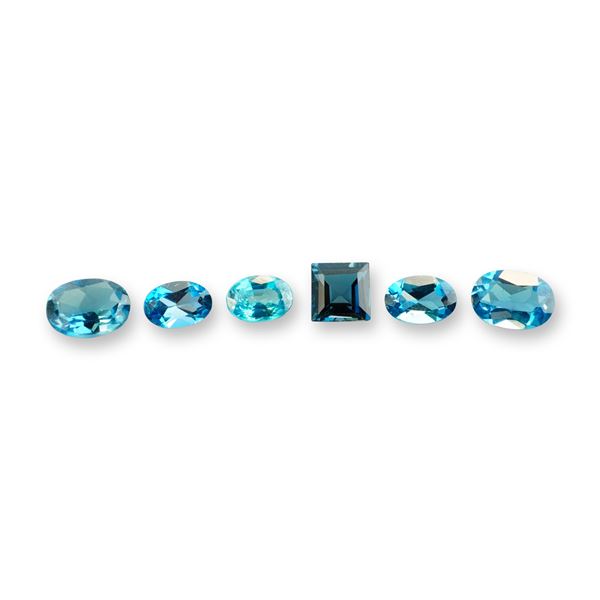 6pc London Blue Topaz Gemstones