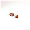 Image 2 : 2pc Loose Oval and Pear Cut Brown-Orange Gemstones