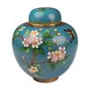 Image 1 : Chinese Cloisonne Turquoise Ground Ginger Jar
