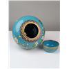 Image 4 : Chinese Cloisonne Turquoise Ground Ginger Jar