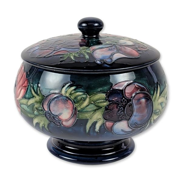 Moorcroft Anemone Pattern Lidded Pottery Jar