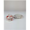 Image 2 : 2pc Herend Chinese Bouquet Orange Porcelain Covered Dish and Basket