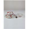 Image 5 : 2pc Herend Chinese Bouquet Orange Porcelain Covered Dish and Basket