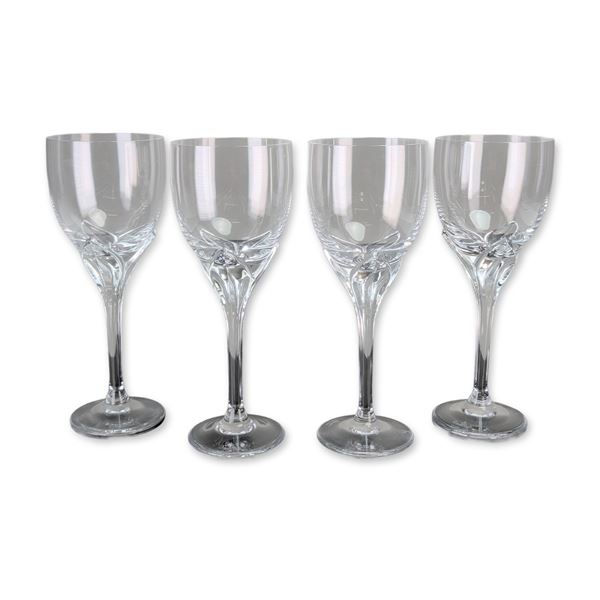 4pc Rosenthal Studio-Linie Iris Crystal Wine Glasses