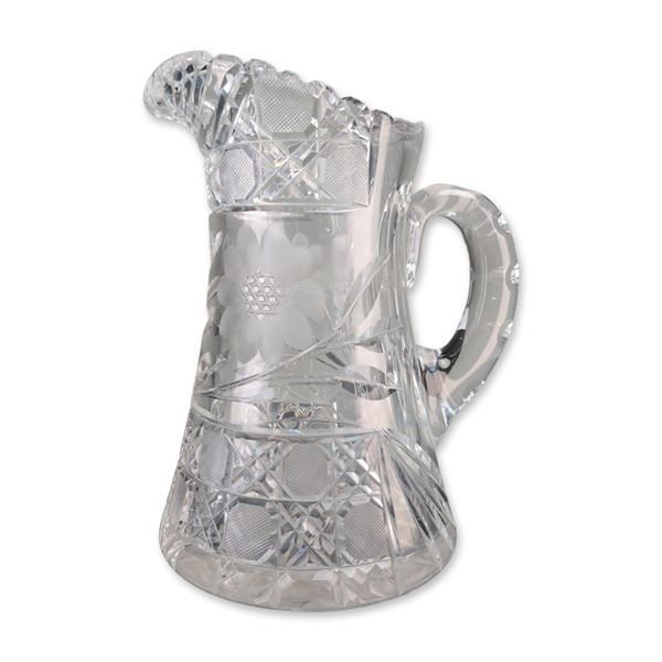 Brilliant Period Cut Crystal Water Pitcher