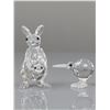 Image 3 : Two Swarovski Crystal Figurines, Mother Kangaroo with Joey and Kiwi