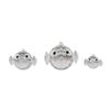 Image 1 : 3pc Swarovski Silver Crystal Pufferfish Figurines