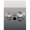 Image 6 : 3pc Swarovski Silver Crystal Pufferfish Figurines