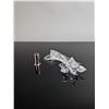 Image 2 : Swarovski Silver Crystal Comet Candle Holder with Vial of Crystal Chatons